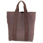 Hermes Handbag Fourre Tout Cabas Leather Canvas Brown — view 2