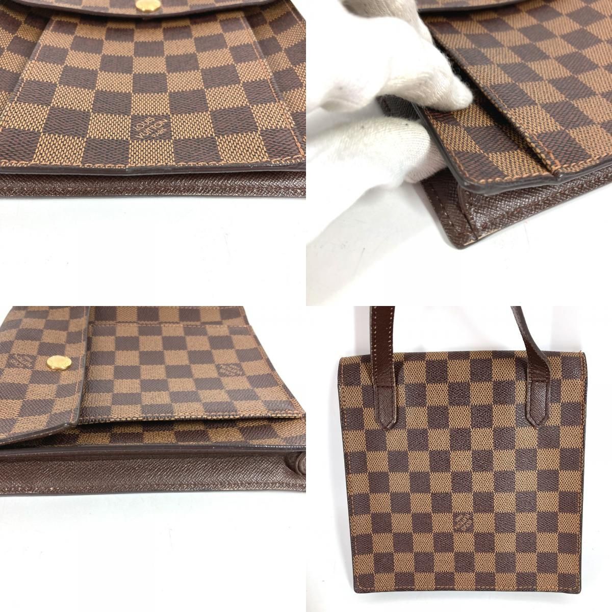 Louis Vuitton Shoulder Bag Pimlico Damier Canvas Ebene Brown — view 8