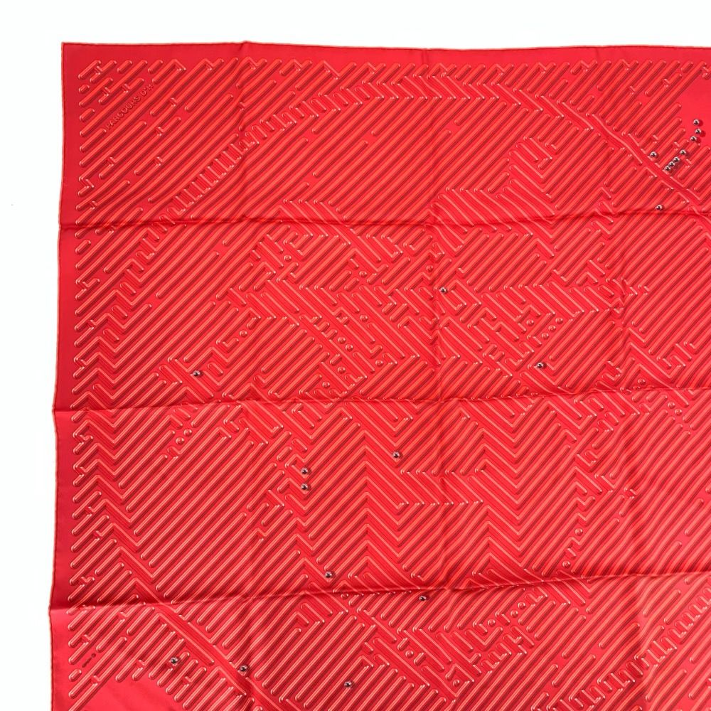 Hermes Silk Scarf Carre 90 Parcours D'h Labyrinth — view 2