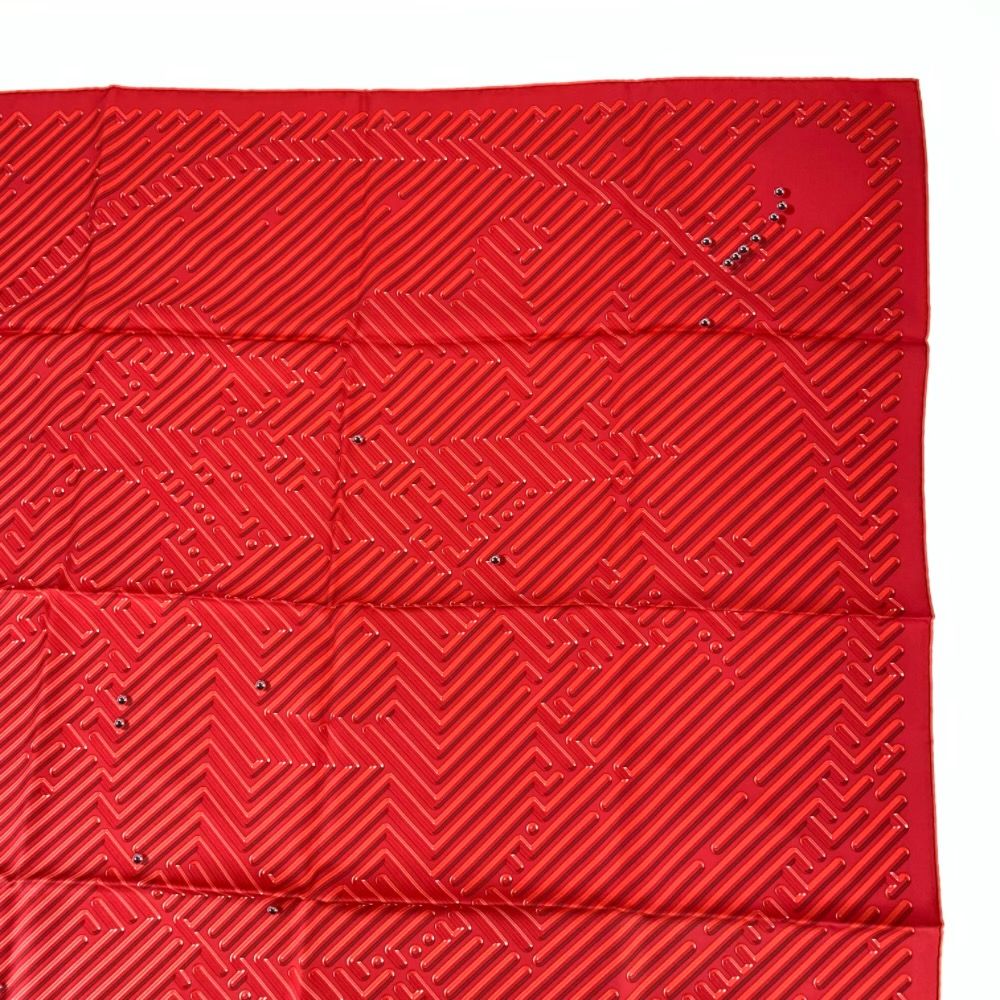 Hermes Silk Scarf Carre 90 Parcours D'h Labyrinth — view 3