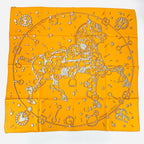 Hermes Carre 90 Silk Scarf Cheval Fusion Orange