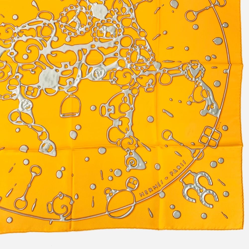 Hermes Carre 90 Silk Scarf Cheval Fusion Orange — view 5