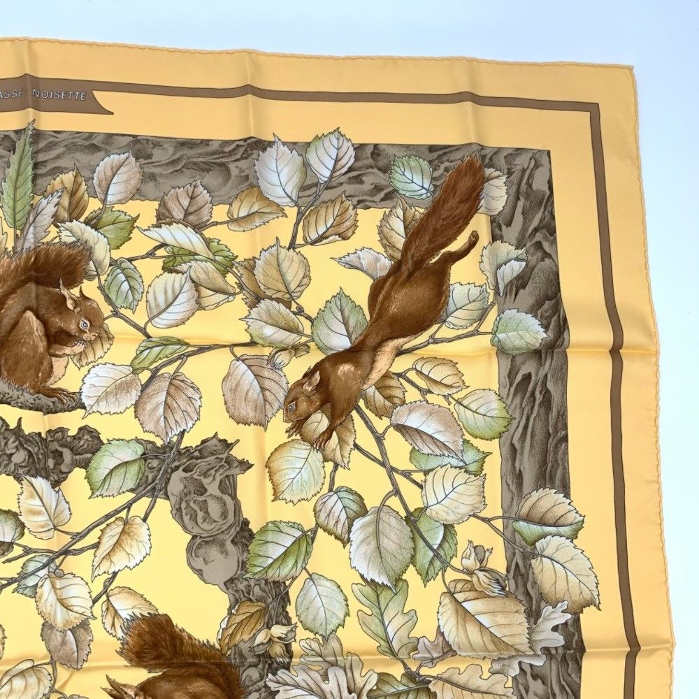Hermes Carre 90 Silk Scarf Casse Noisette Nutcracker — view 3