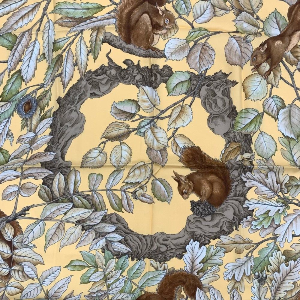 Hermes Carre 90 Silk Scarf Casse Noisette Nutcracker — view 6