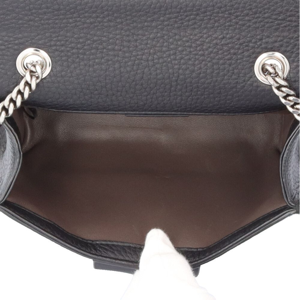 Gucci Studs Bamboo Shoulder Bag Leather Black — view 7