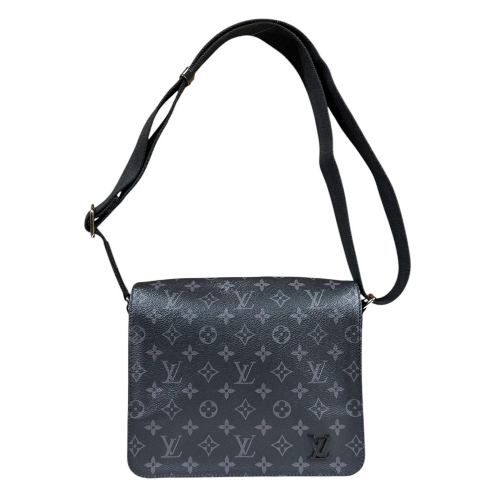 Louis Vuitton District PM NM Monogram Eclipse Shoulder Bag Black