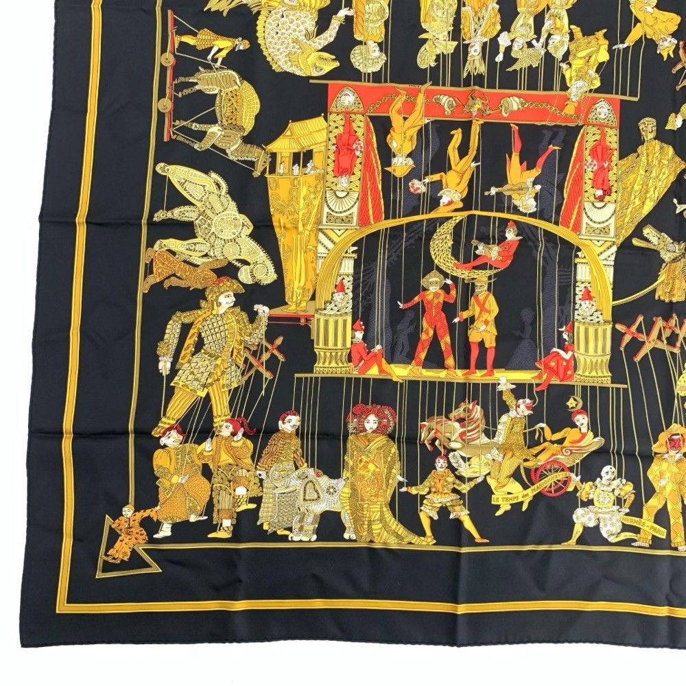 Hermes Scarf Carre 90 le Temps Des Marionnettes Marionette Time — view 4