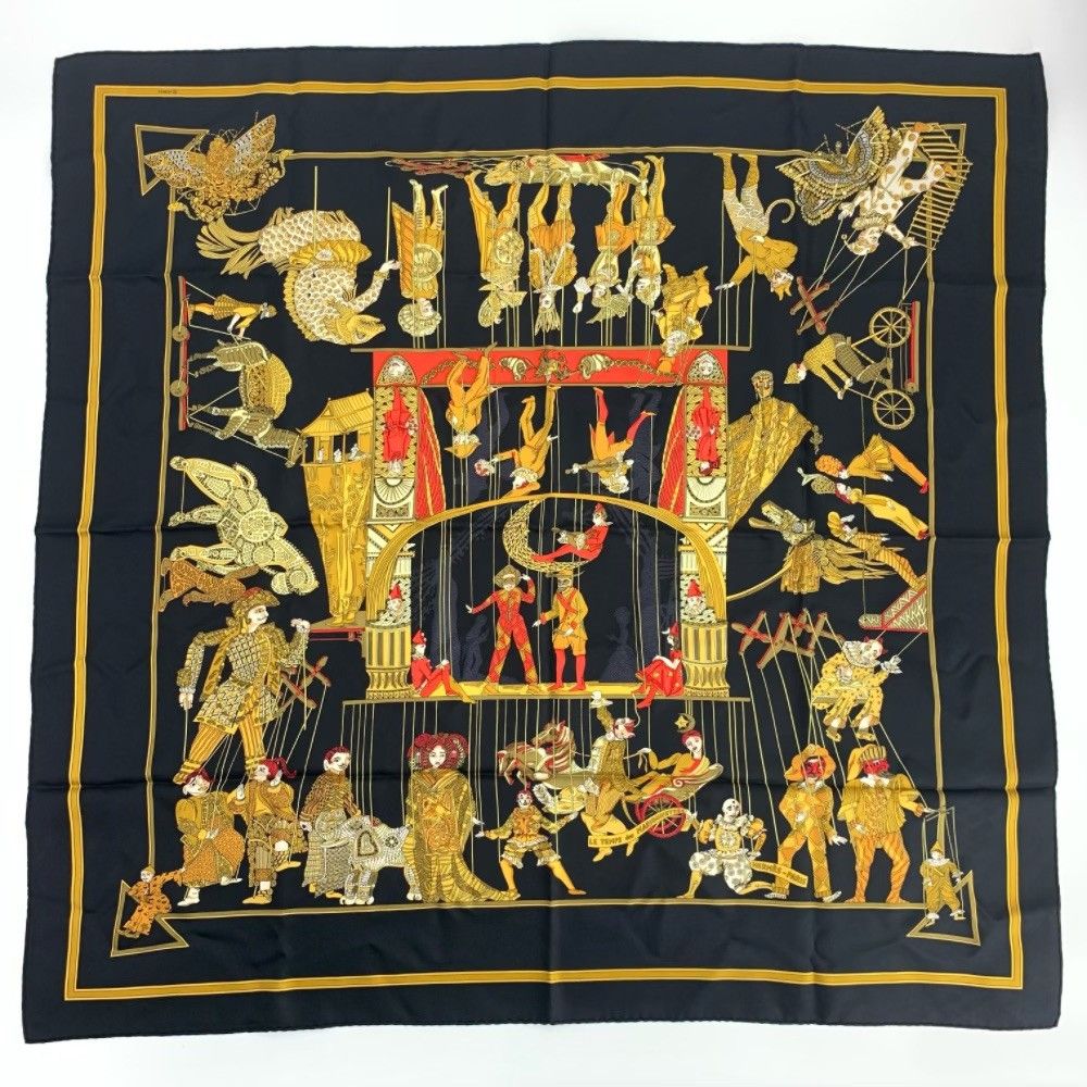 Hermes Scarf Carre 90 le Temps Des Marionnettes Marionette Time