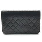 Chanel CC Logo Quilted Lambskin Push Lock Chain Shoulder Bag Black — view 2