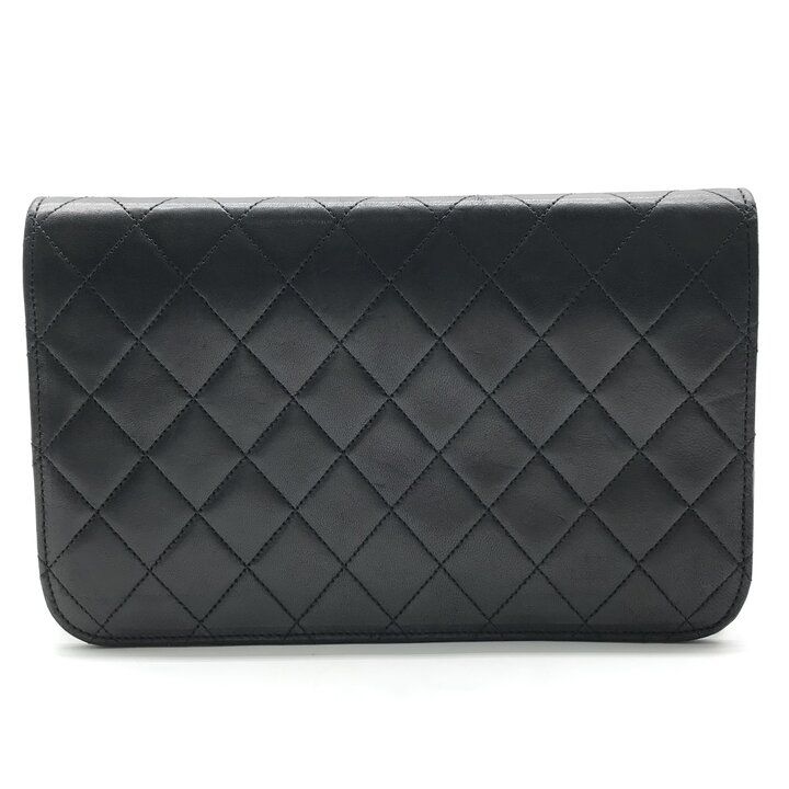Chanel CC Logo Quilted Lambskin Push Lock Chain Shoulder Bag Black — view 2