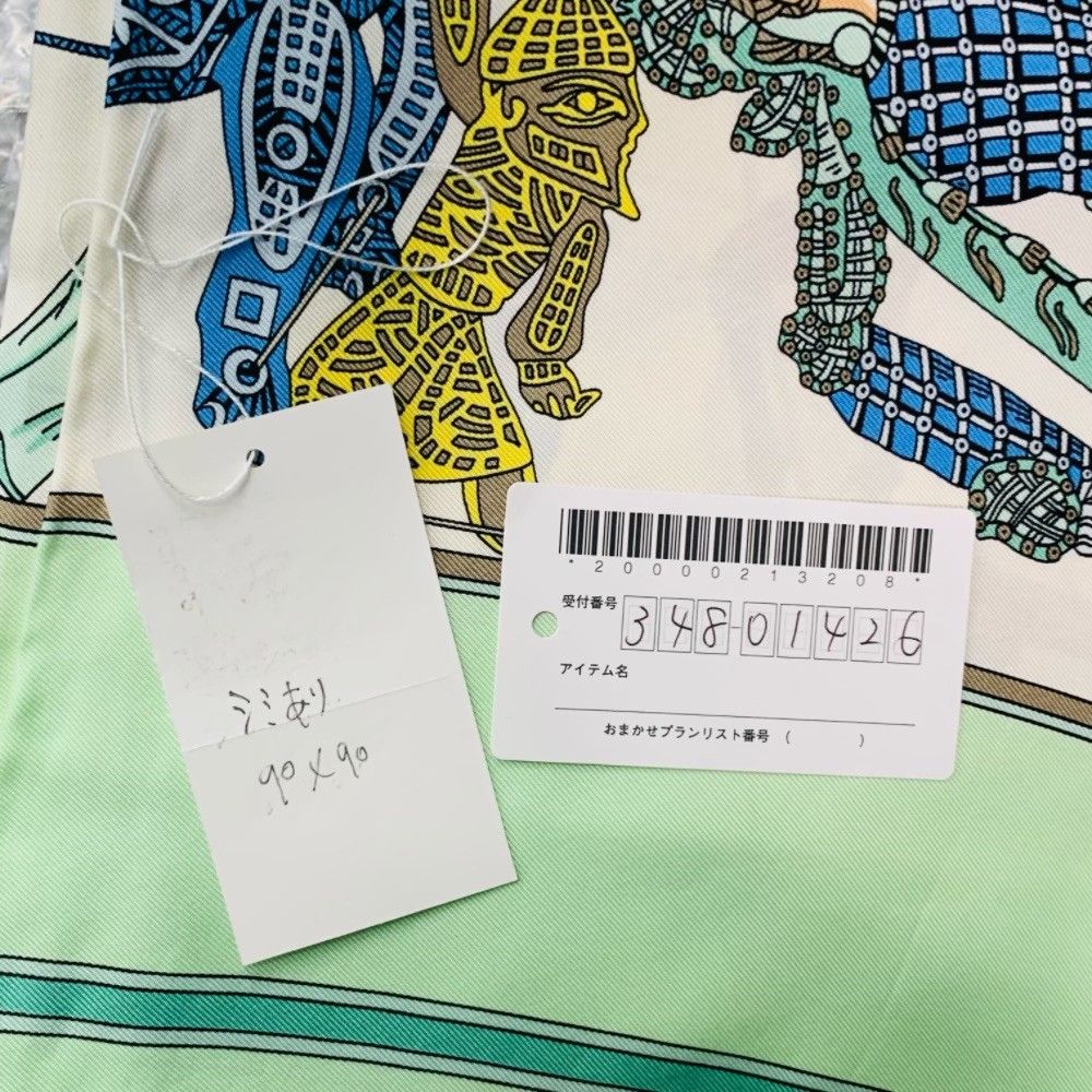 Hermes Carre 90 le Temps Des Marionnettes Marionette Time Silk Scarf — view 9