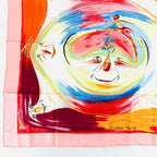 Hermes Carre 90 Smiles in Third Millenary Pink Multicolor Scarf Silk — view 5