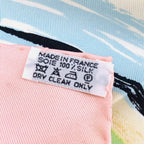 Hermes Carre 90 Smiles in Third Millenary Pink Multicolor Scarf Silk — view 8