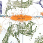 Hermes Carre 90 Della Cavalleria Favolosa Double Face Scarf Silk — view 6