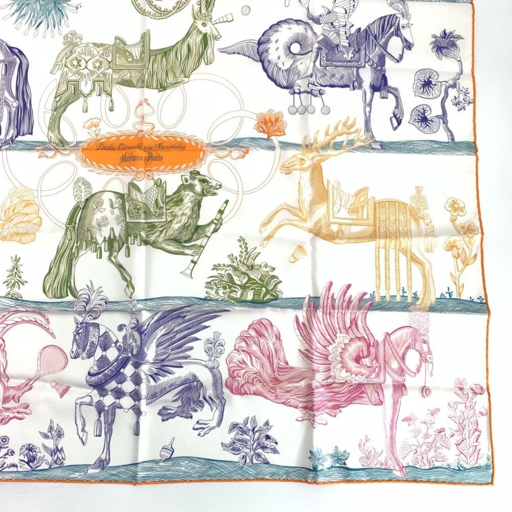 Hermes Carre 90 Della Cavalleria Favolosa Double Face Scarf Silk — view 5