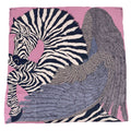 Hermes Carre 90 Zebra Pegasus Pink Scarf Silk