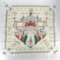 Hermes Carre 90 Vue du Carrosse de la Galere la Reale Queen's Coronation White
