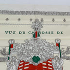 Hermes Carre 90 Vue du Carrosse de la Galere la Reale Queen's Coronation White — view 6