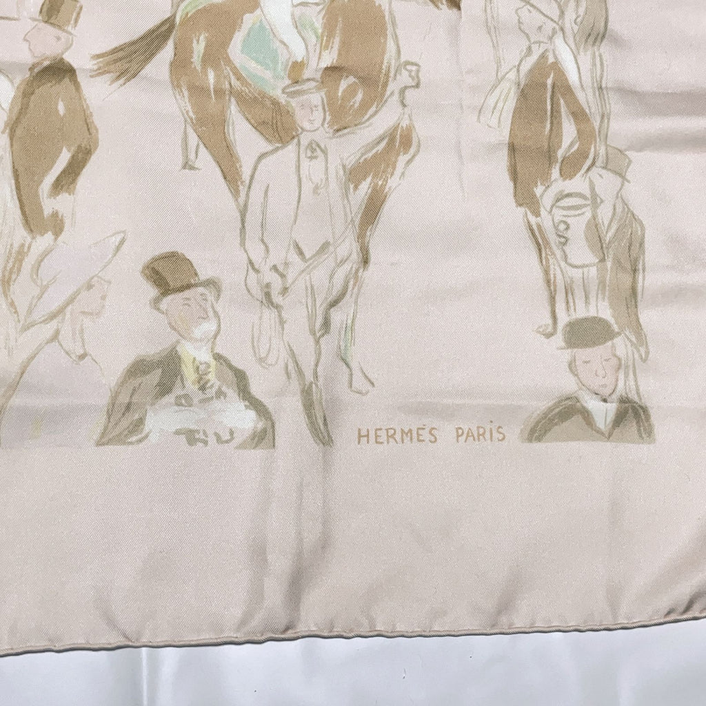 Hermes Carre 90 Paddock Pink Scarf Silk — view 5