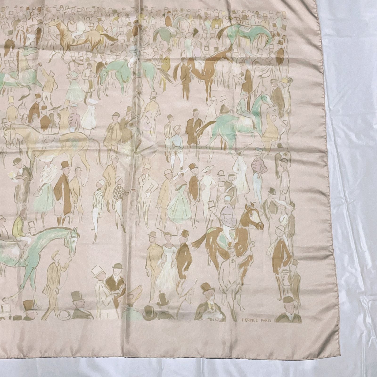 Hermes Carre 90 Paddock Pink Scarf Silk — view 4