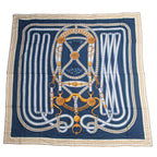 Hermes Carre 140 Grand Tralala Blue Shawl Scarf
