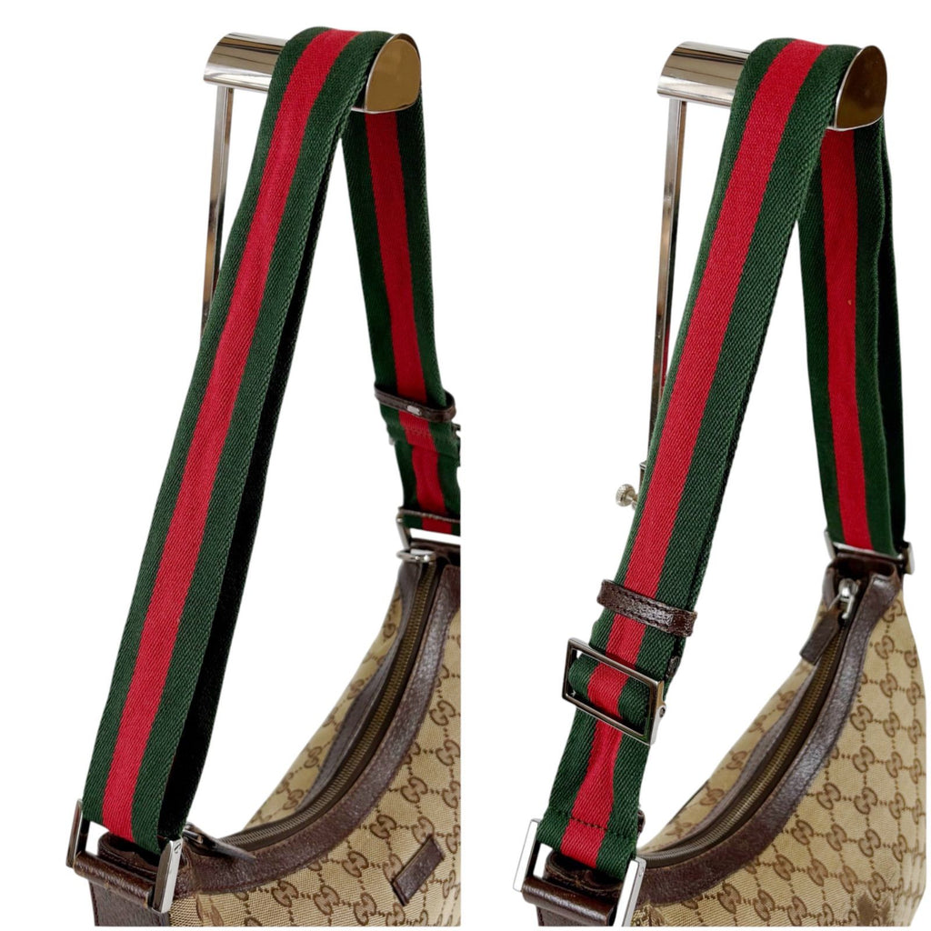 Gucci Sherry Line Cross Belt Bag Brown GG Canvas — view 7