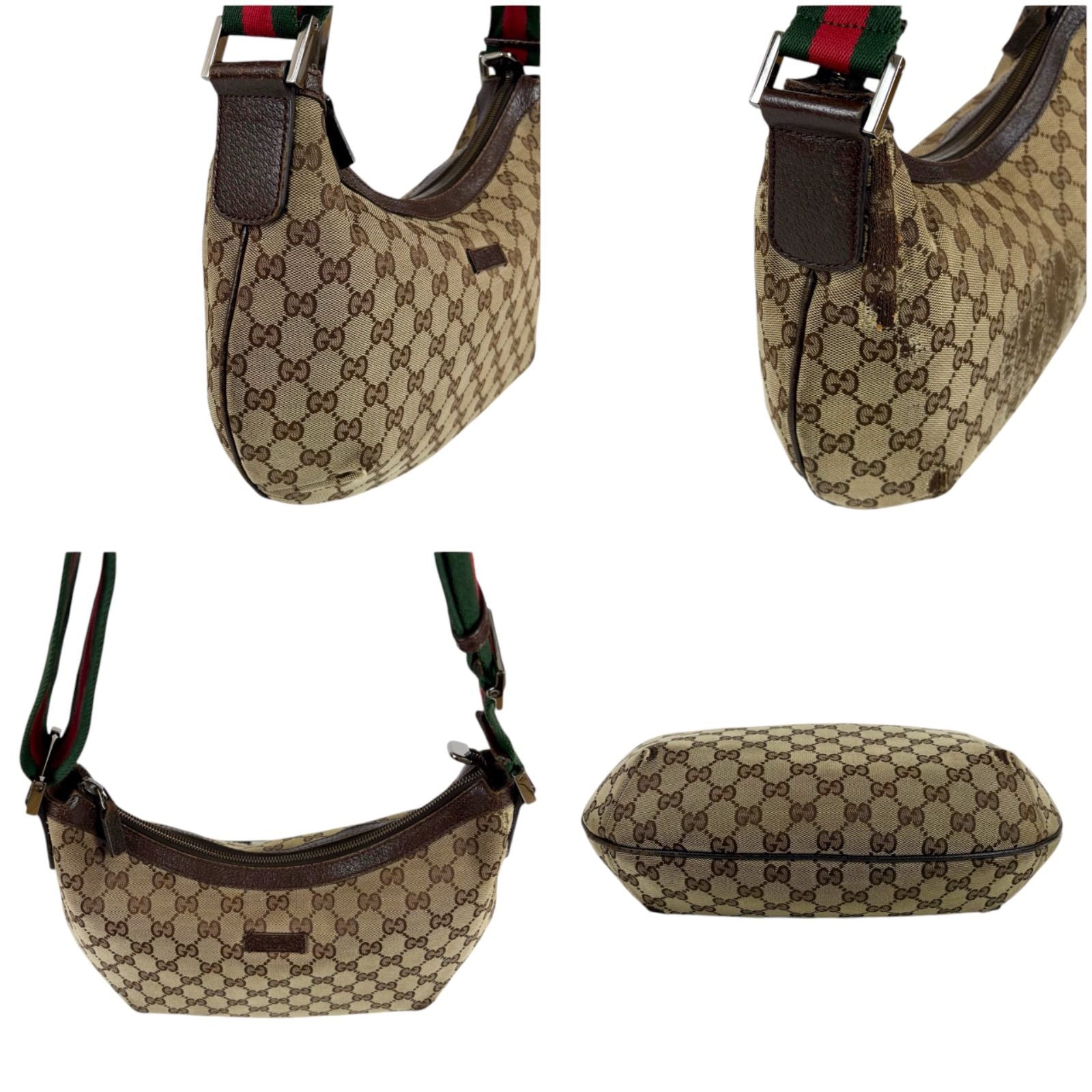 Gucci Sherry Line Cross Belt Bag Brown GG Canvas — view 4
