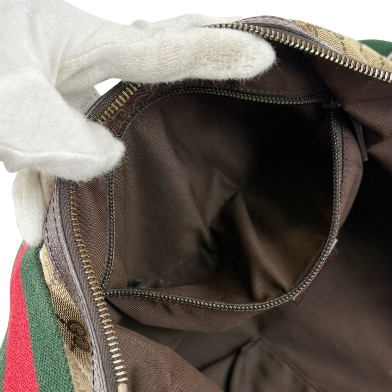 Gucci Sherry Line Cross Belt Bag Brown GG Canvas — view 9