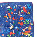 Hermes Carre 90 les Confessions White Blue Scarf Silk — view 3