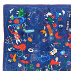 Hermes Carre 90 les Confessions White Blue Scarf Silk — view 2