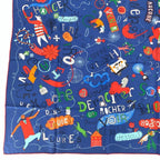 Hermes Carre 90 les Confessions White Blue Scarf Silk — view 5