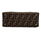 Fendi Zucca Pattern 2-Way Handbag Canvas Leather — view 4