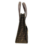 Fendi Zucca Pattern 2-Way Handbag Canvas Leather — view 3