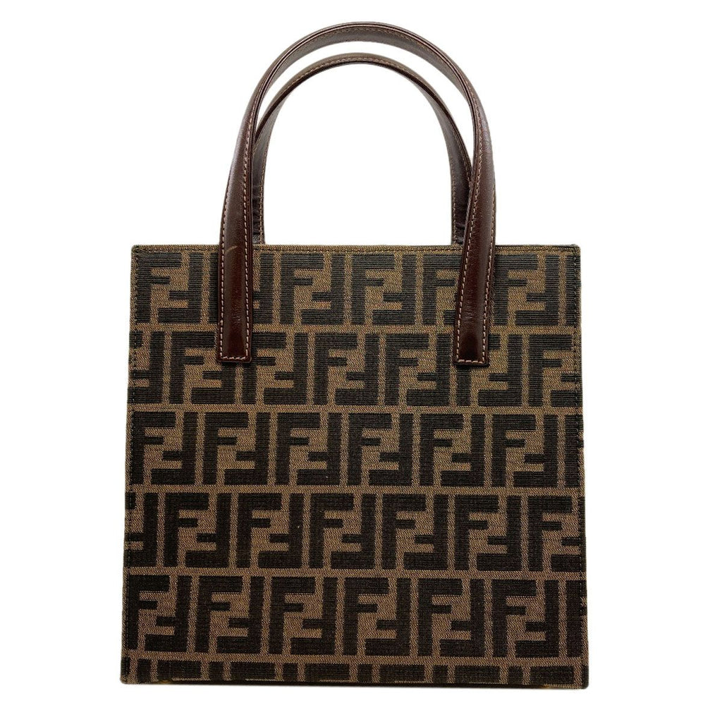 Fendi Zucca Pattern 2-Way Handbag Canvas Leather — view 2