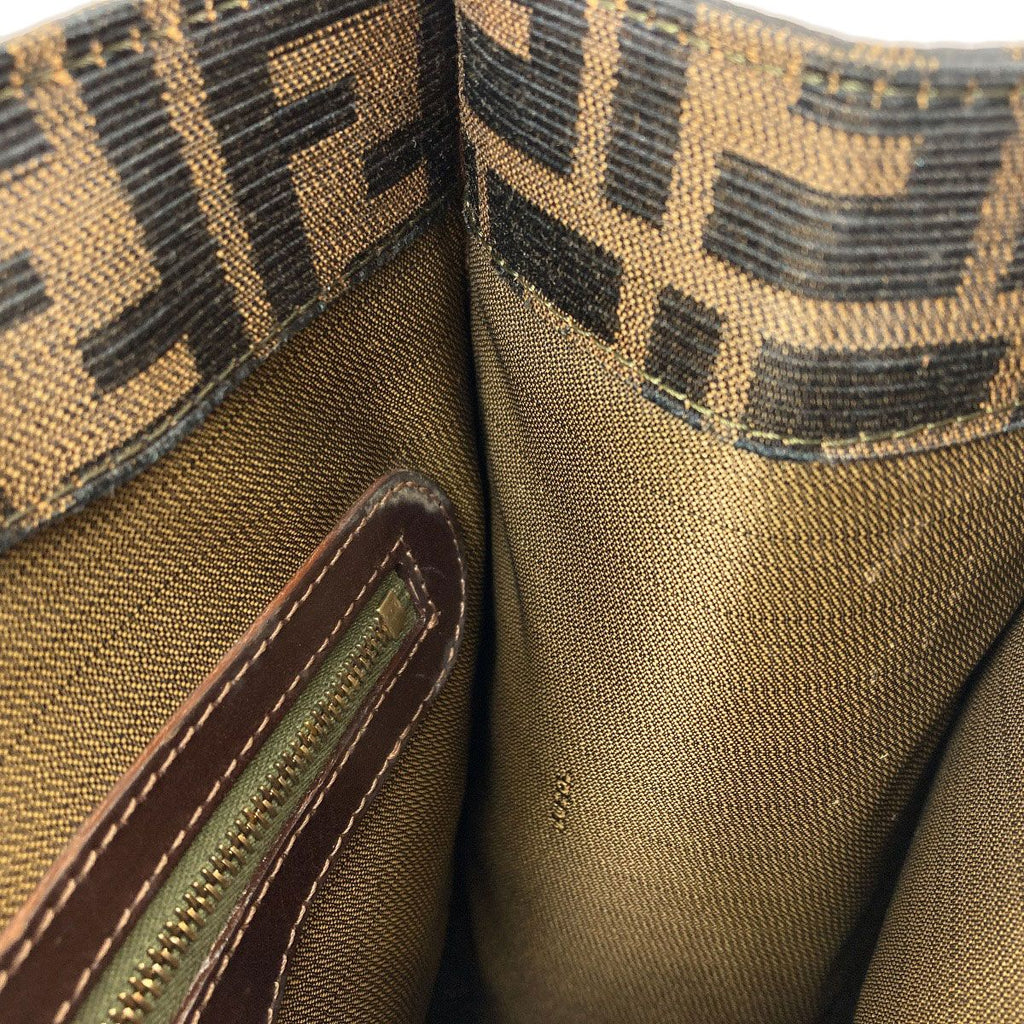 Fendi Zucca Pattern 2-Way Handbag Canvas Leather — view 8