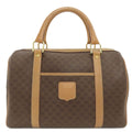Celine Mini Boston Bag Macadam Pattern Leather