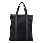 Prada Logo Handbag Nylon Leather