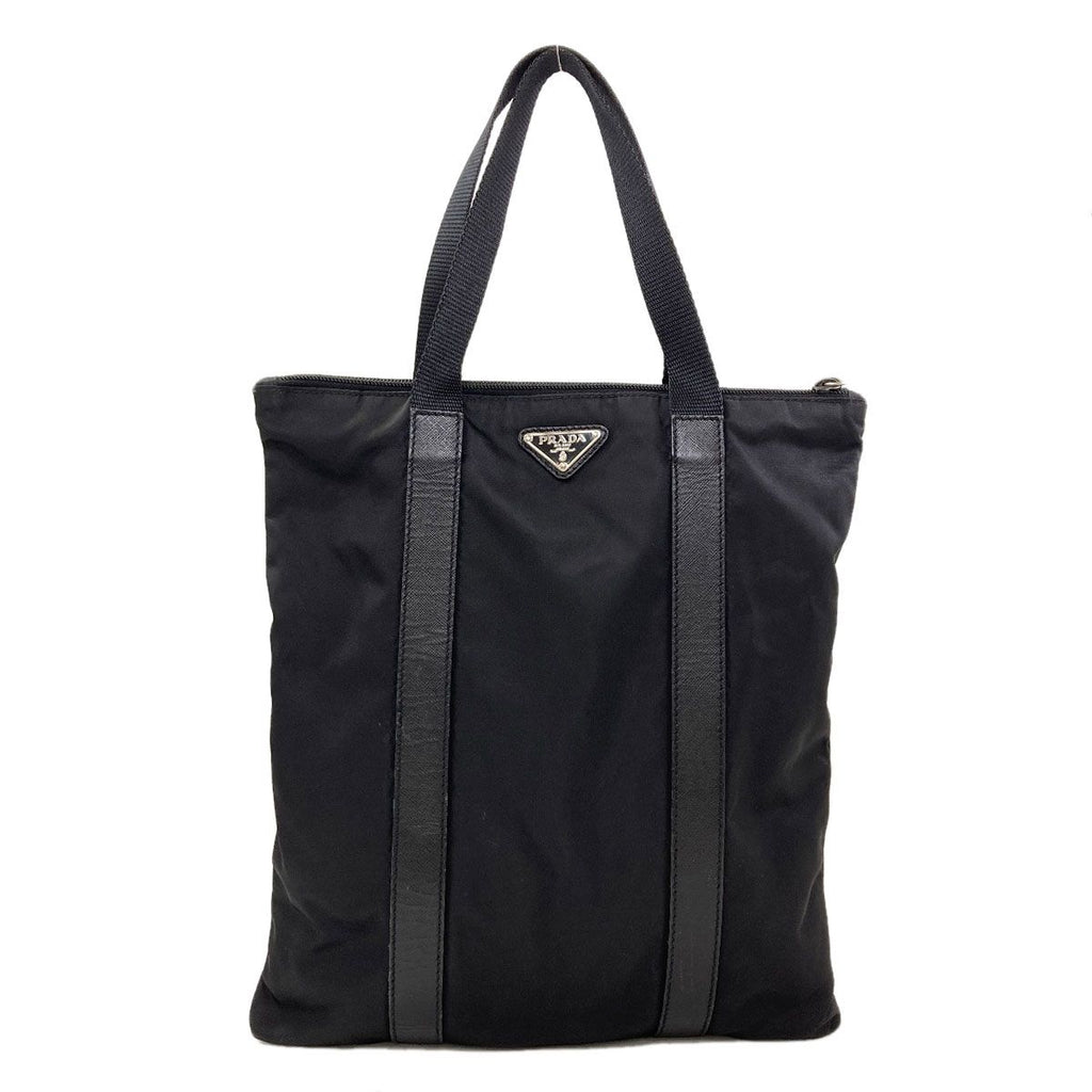 Prada Logo Handbag Nylon Leather — view 2