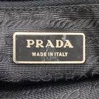 Prada Logo Handbag Nylon Leather — view 6
