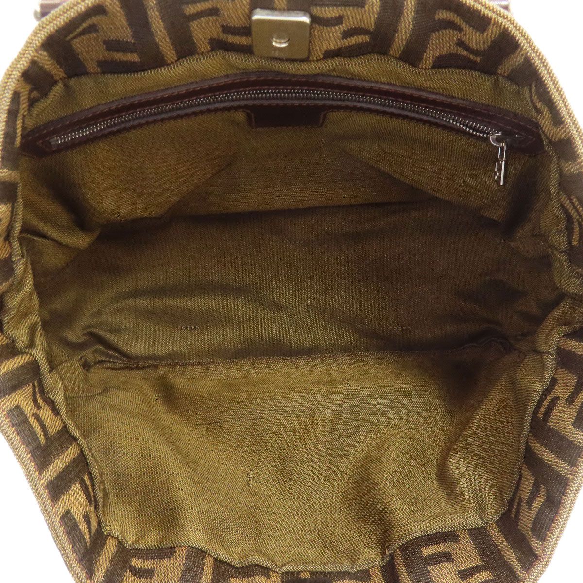 Fendi Zucca Pattern Handbag Canvas Leather — view 5