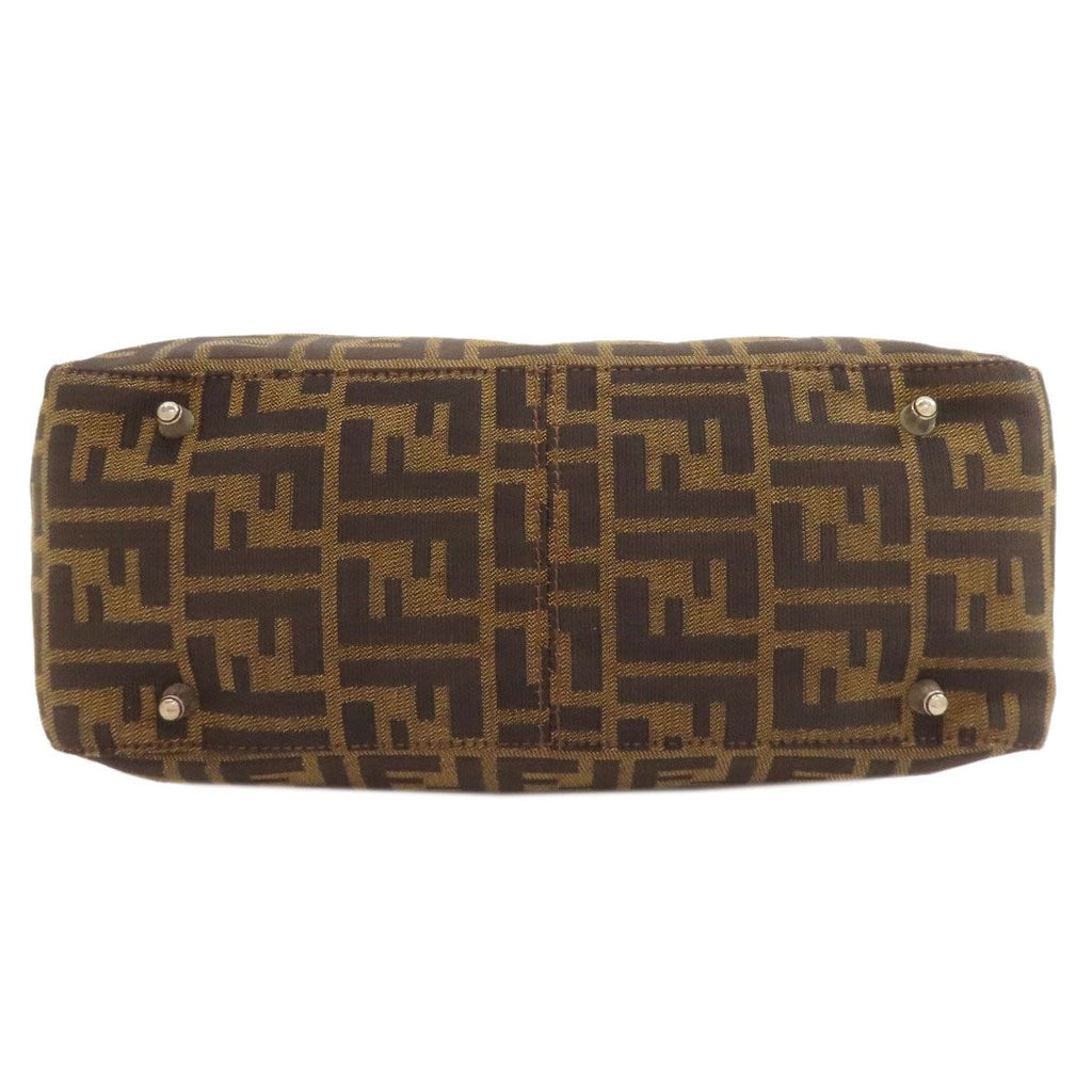 Fendi Zucca Pattern Handbag Canvas Leather — view 4