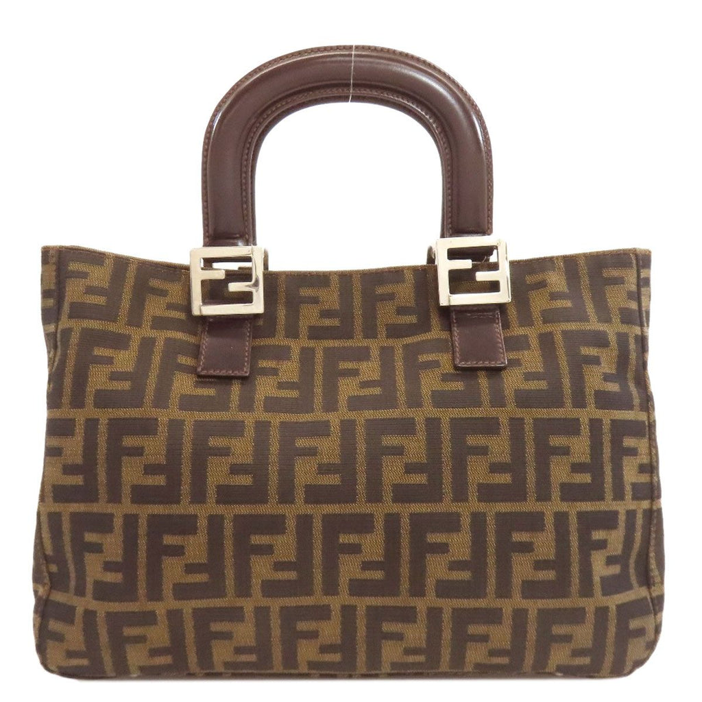 Fendi Zucca Pattern Handbag Canvas Leather — view 2