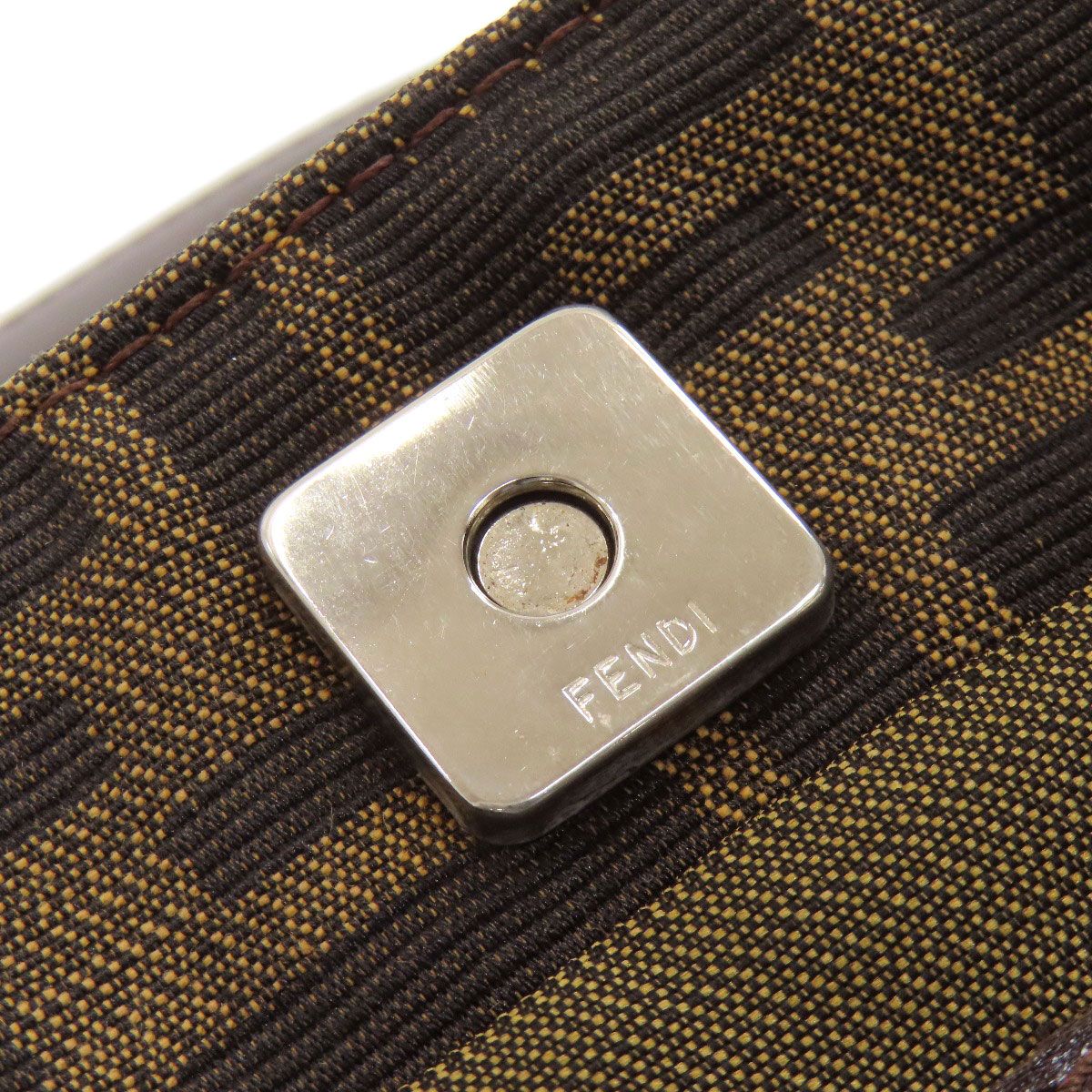 Fendi Zucca Pattern Handbag Canvas Leather — view 7