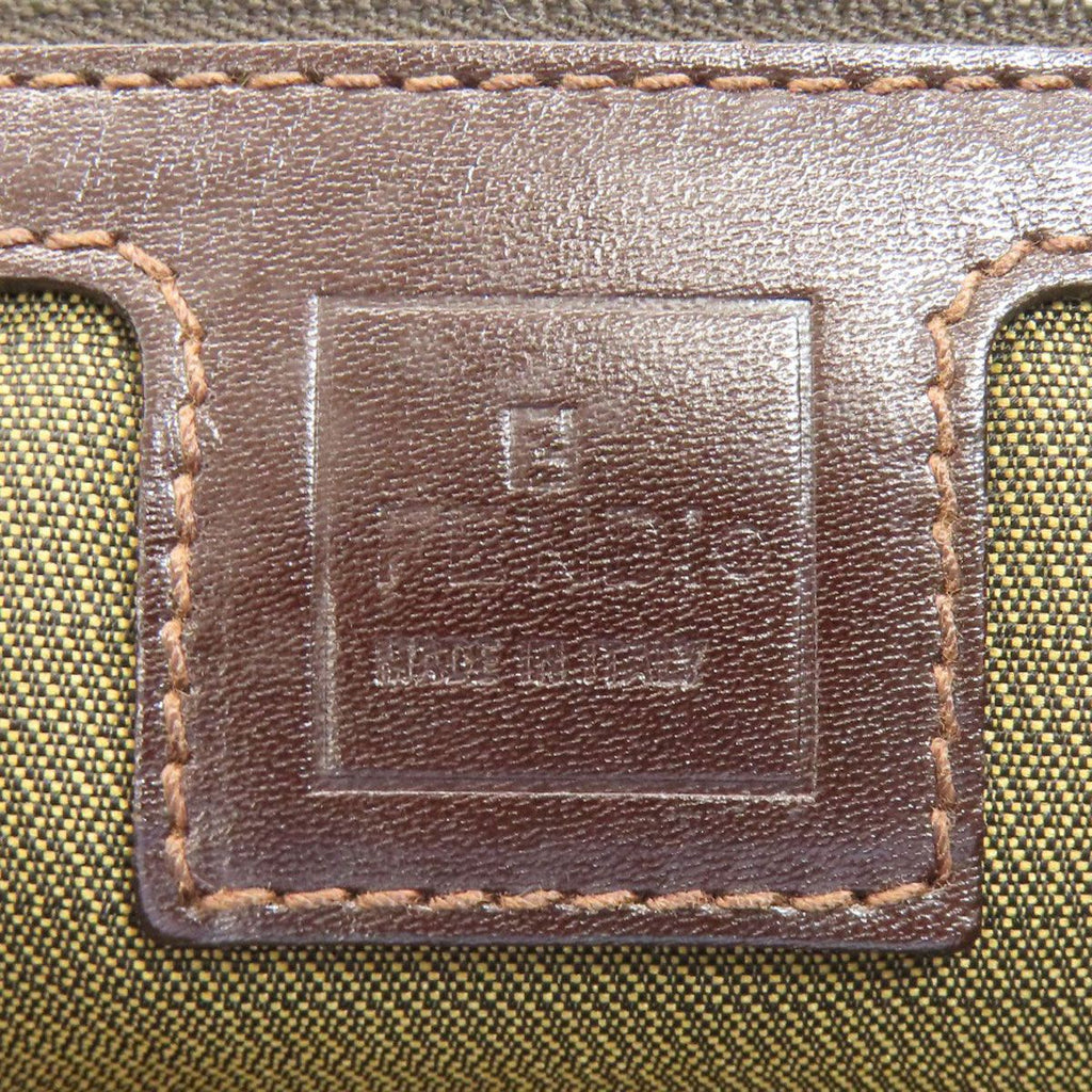 Fendi Zucca Pattern Handbag Canvas Leather — view 6