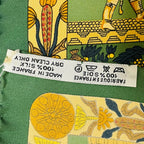 Hermes Tomon Torana Carre 40 Silk Green Scarf — view 7
