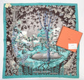 Hermes Rare Carre 90 New England Garden Green Scarf Silk 100% Tagged