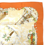 Hermes Carre 90 Silk Scarf les Triples de Paris Mischievous Triplets — view 4