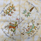 Hermes Carre 90 Silk Scarf les Triples de Paris Mischievous Triplets — view 7