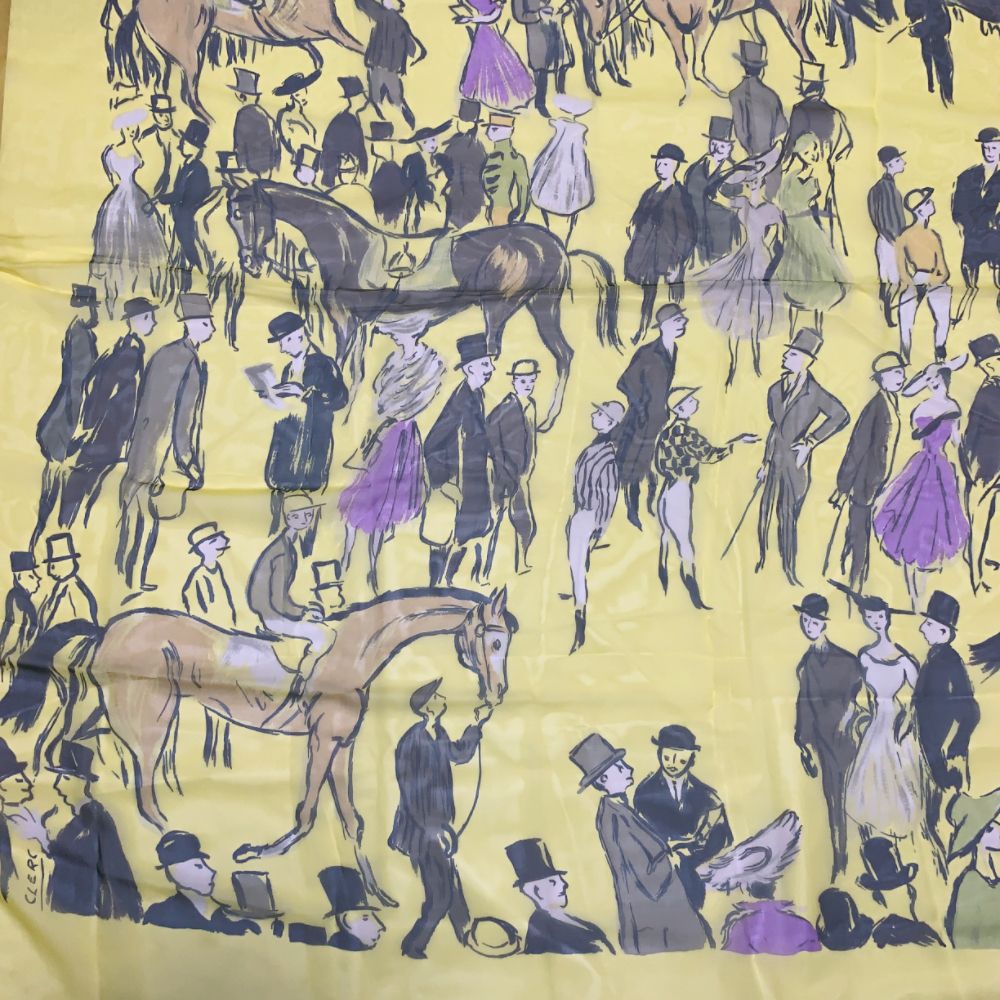 Hermes Carre 140 Paddock Yellow Large Scarf Silk — view 5