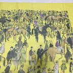 Hermes Carre 140 Paddock Yellow Large Scarf Silk — view 3